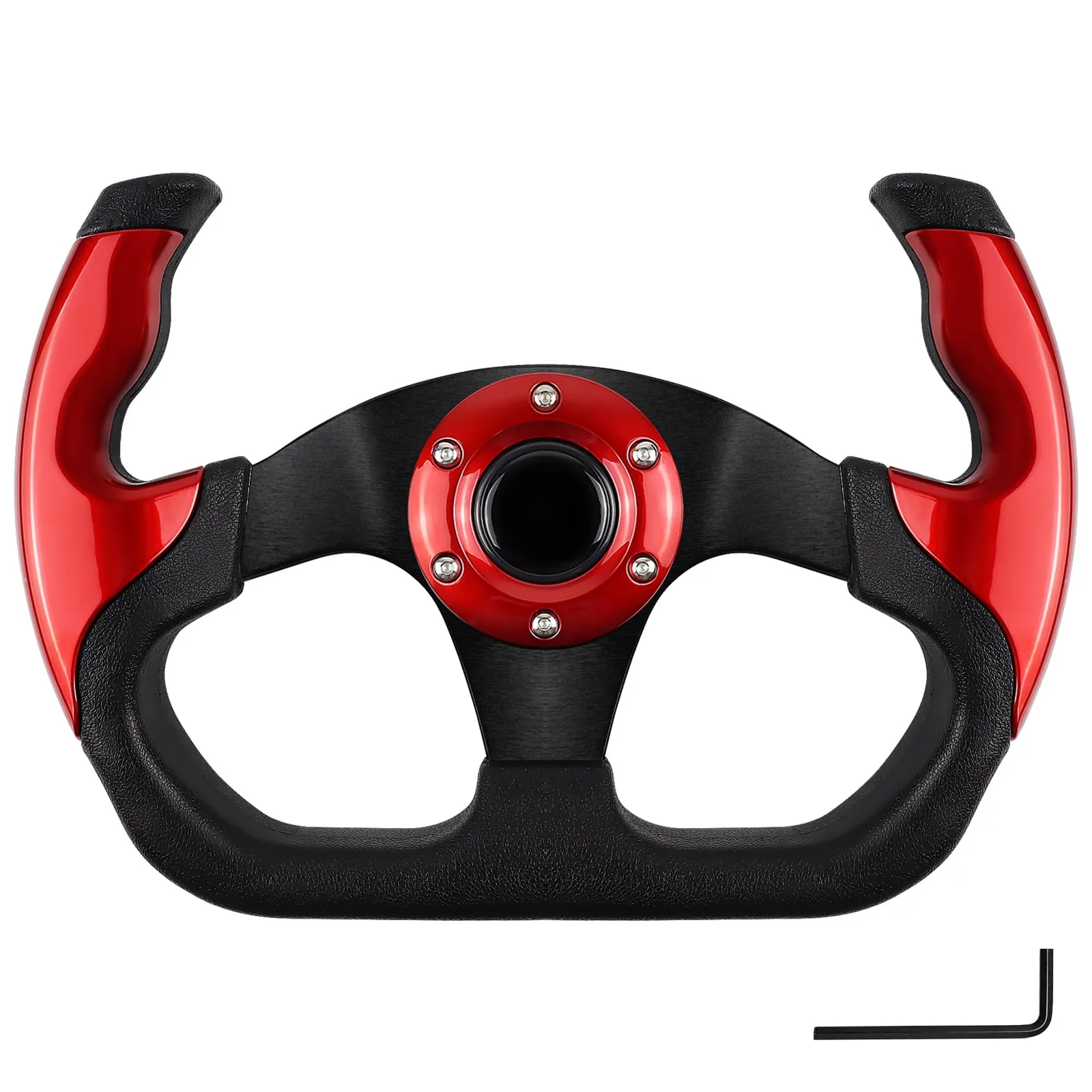 QYMOPAY GOLF-005RD 13-Inch Golf Cart Steering Wheel