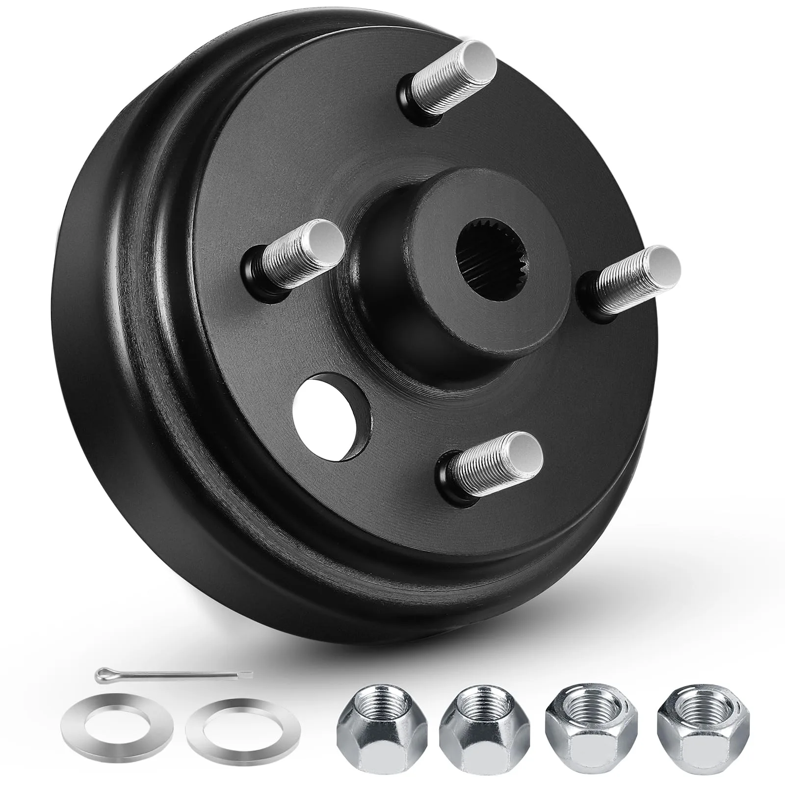 FAHKNS Brake Drum Hub Assembly 19186 — 24-Tooth Spline for E-Z-GO TXT (1982+ / 1982–1993 2-Cycle)