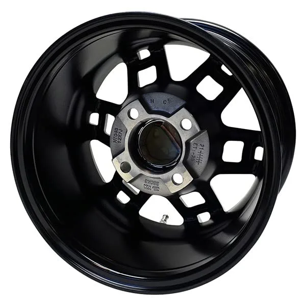 REVENGE RHOX 12x7 ET-25 Gloss Black Golf Cart Wheel image 4
