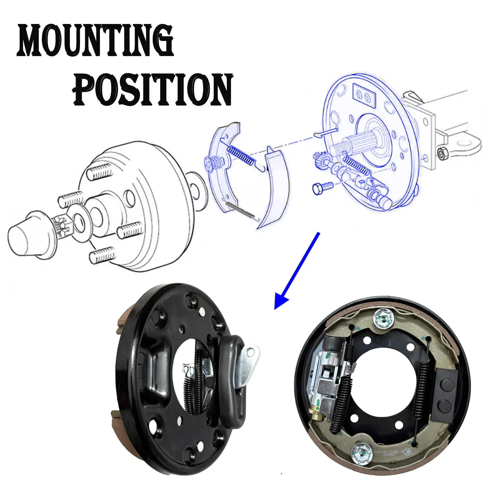 MTCHINGS Rear Brake Assembly for E-Z-GO TXT PDS image 4