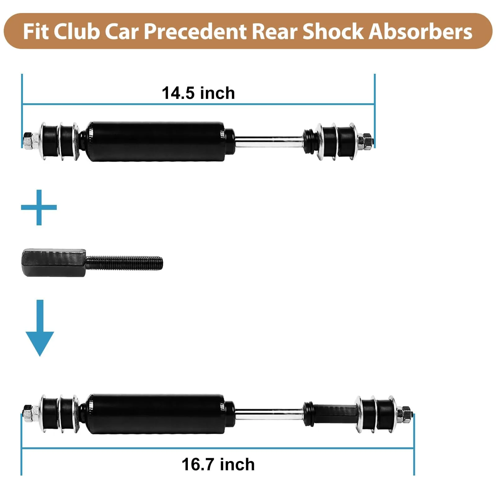 iLSKW Golf Cart Shock Extenders for EZGO and Club Car image 4