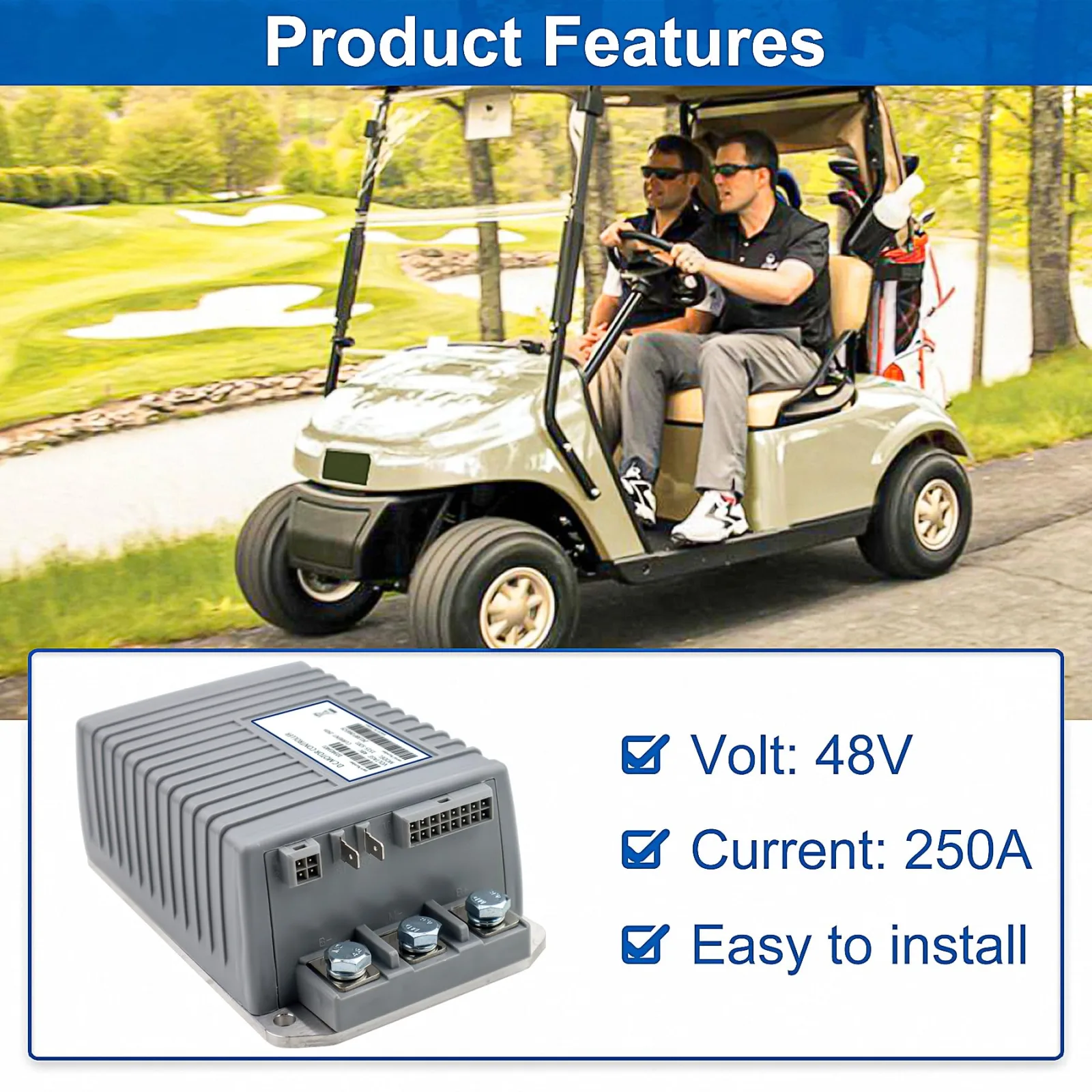 Cotether 1515-5201 48V Controller for Club Car Precedent image 2