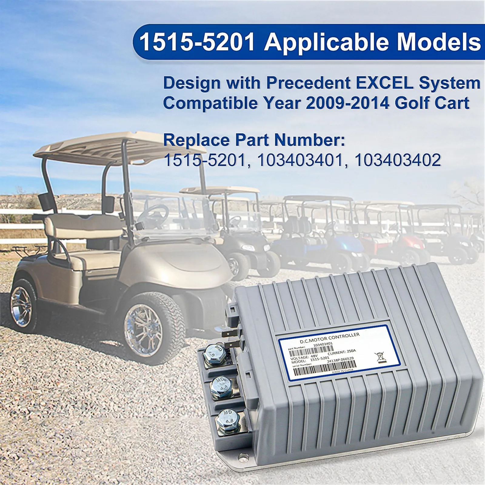 Cotether 1515-5201 48V Controller for Club Car Precedent image 3
