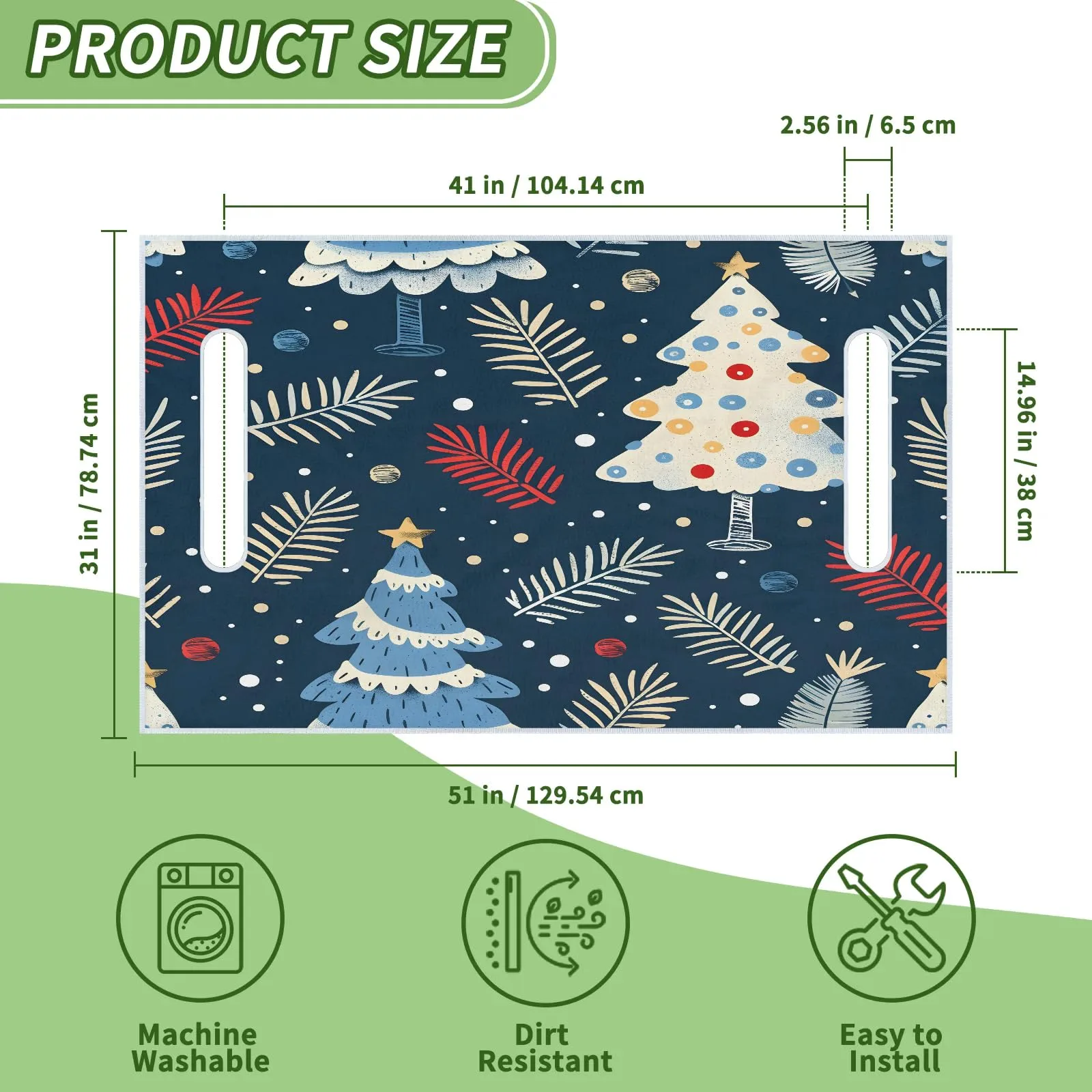 Tiveruda Pine Tree Golf Cart Seat Cover, 51 x 31 in image 2