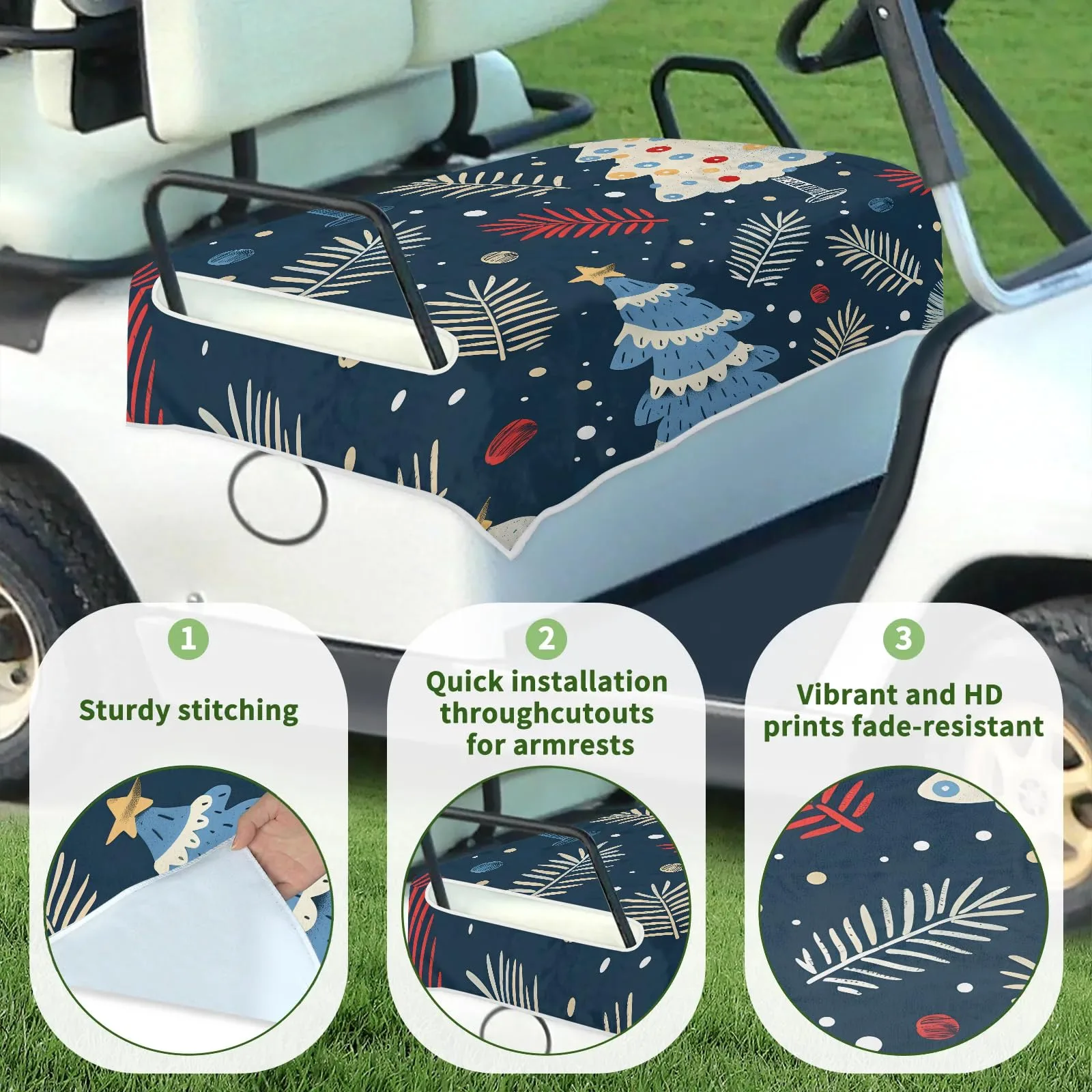 Tiveruda Pine Tree Golf Cart Seat Cover, 51 x 31 in image 3