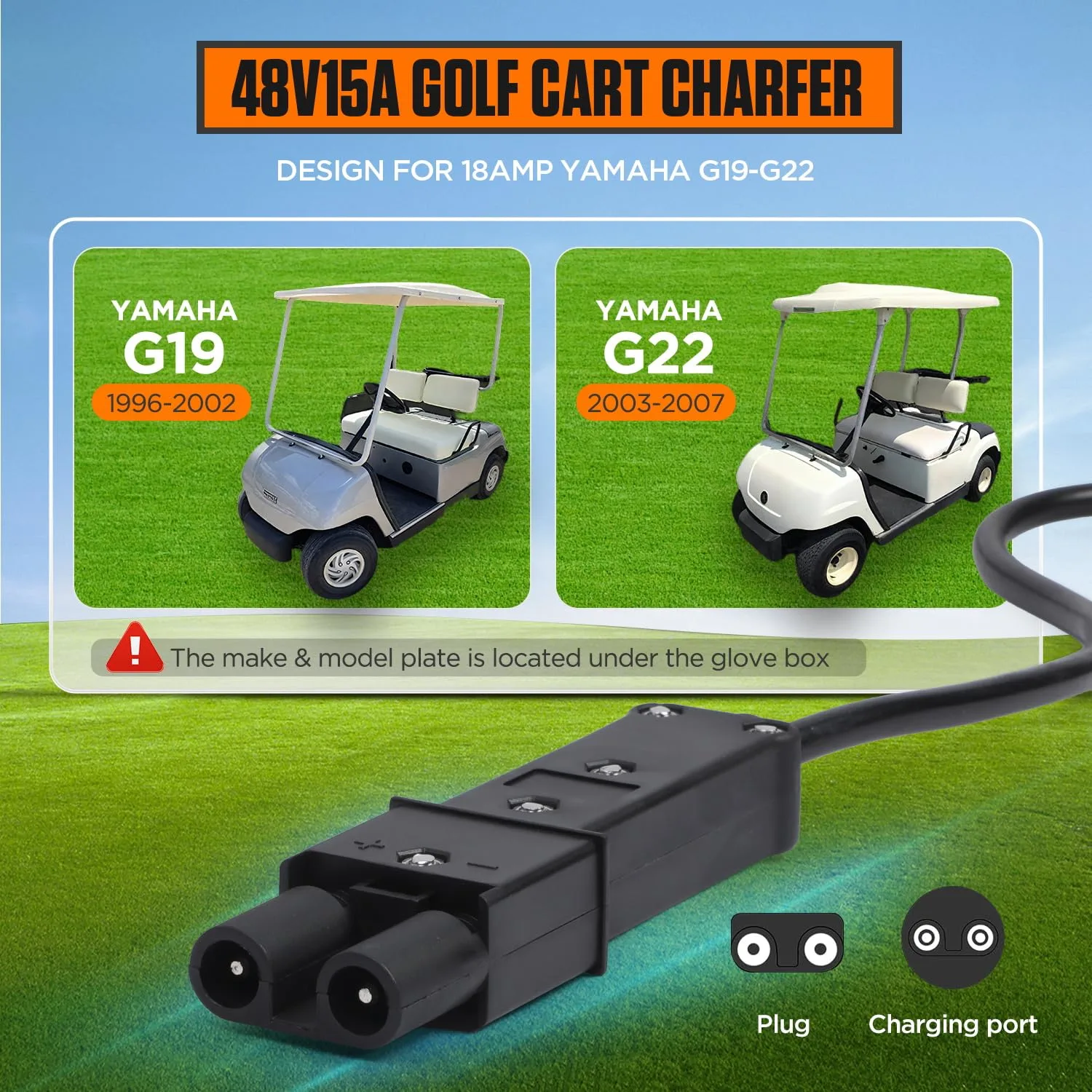 CMTOOL 48V 15A Charger for Yamaha G19/G22 image 4