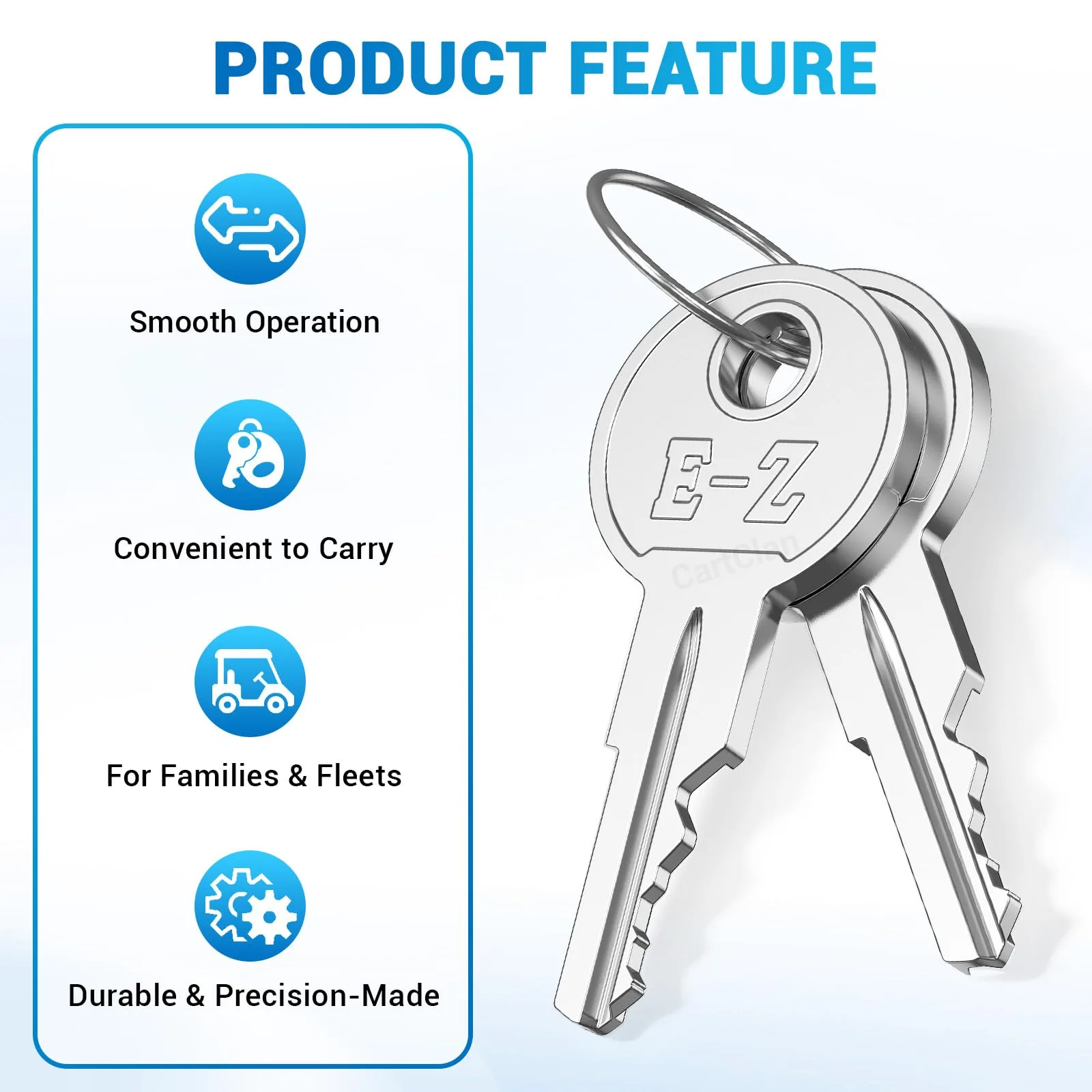 CartClan Key Set CT-0202 — 25-Pack for E-Z-GO TXT/RXV (1981+) image 3