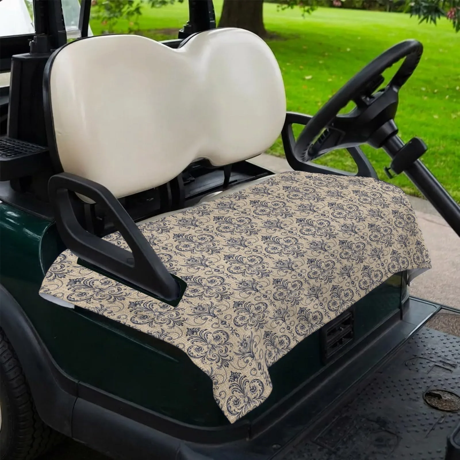 DecorLovee Brown Floral Golf Cart Seat Cover 51 x 31 in image 2