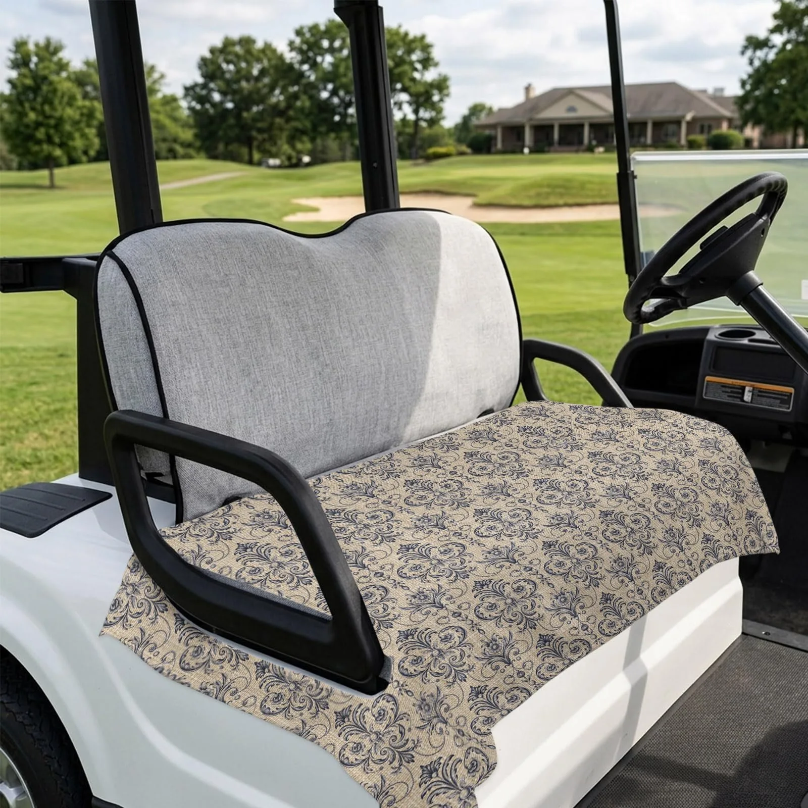 DecorLovee Brown Floral Golf Cart Seat Cover 51 x 31 in image 4