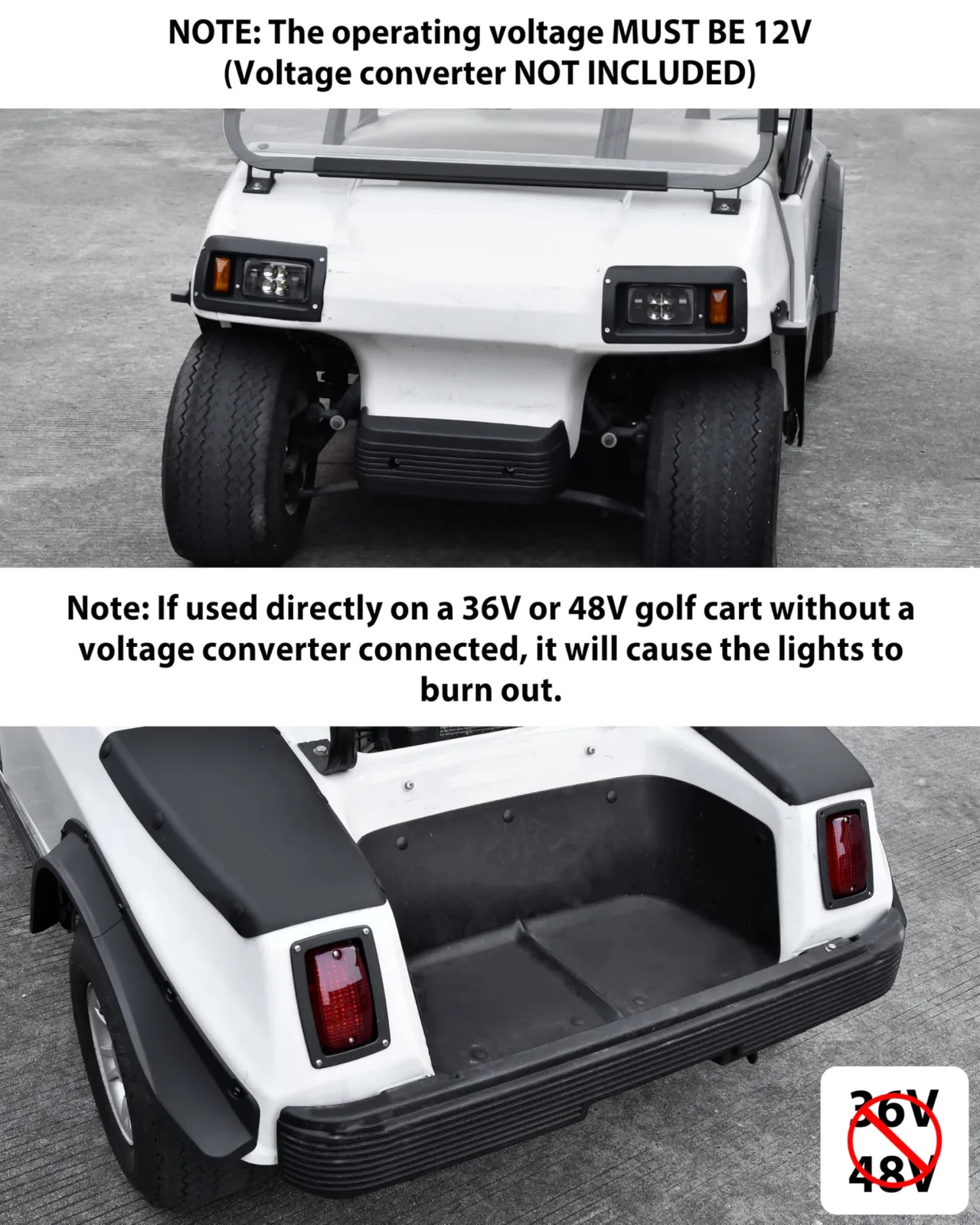 SAUTVS LED Headlight and Taillight Kit for Club Car DS image 2