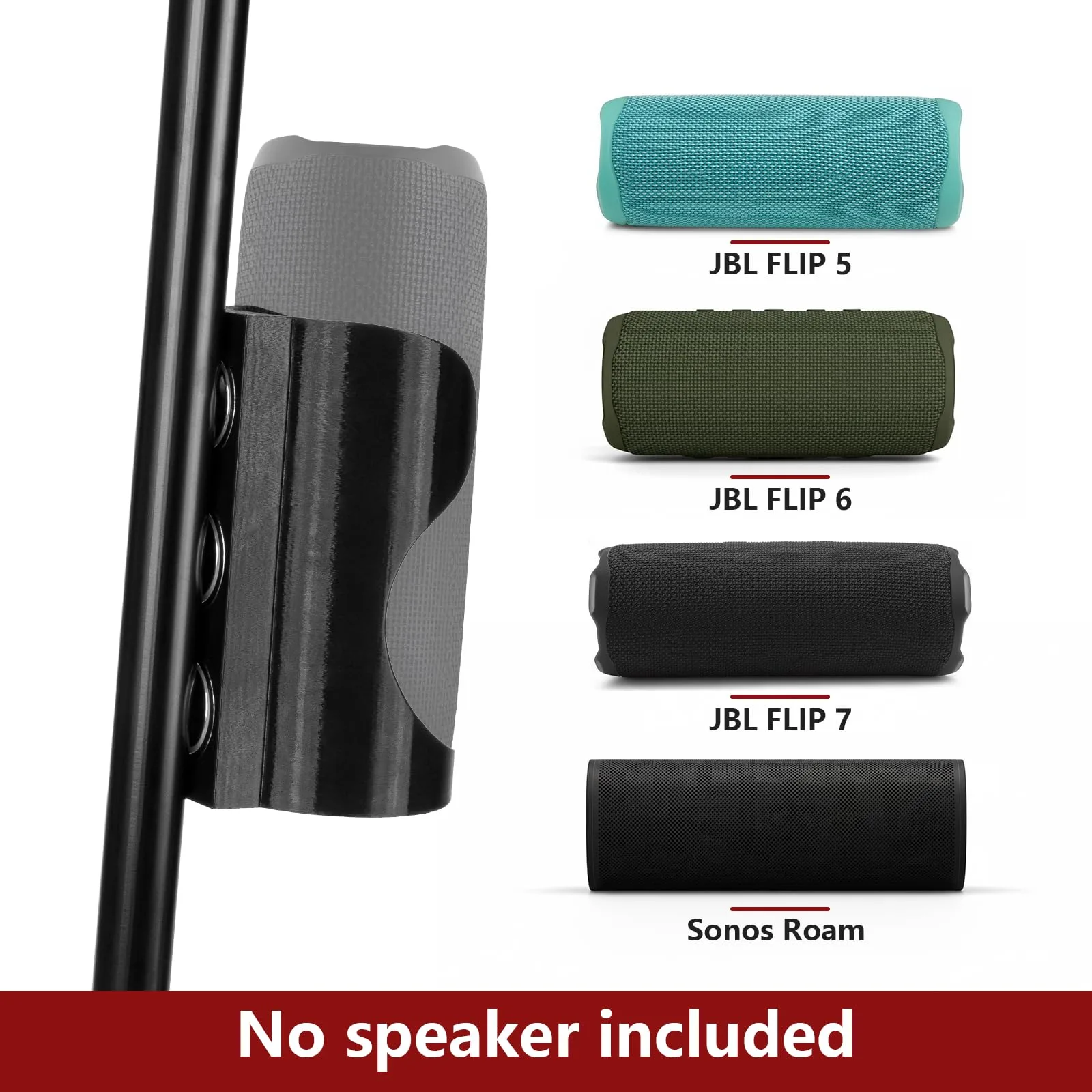 Magnetic Speaker Mount for JBL Flip 5/6/7 & Sonos Roam — 88 lb Pull image 4