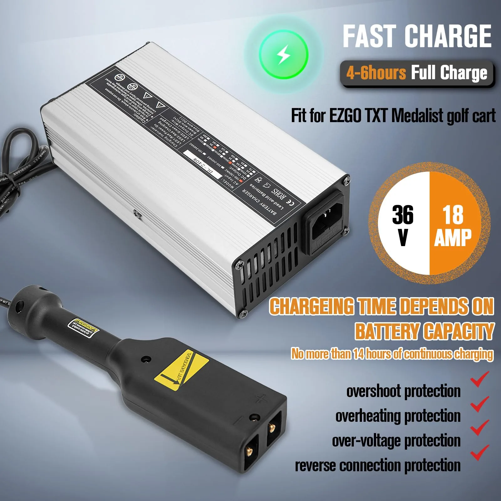 NOTETOUPT 36V Charger for E-Z-GO TXT Medalist image 4