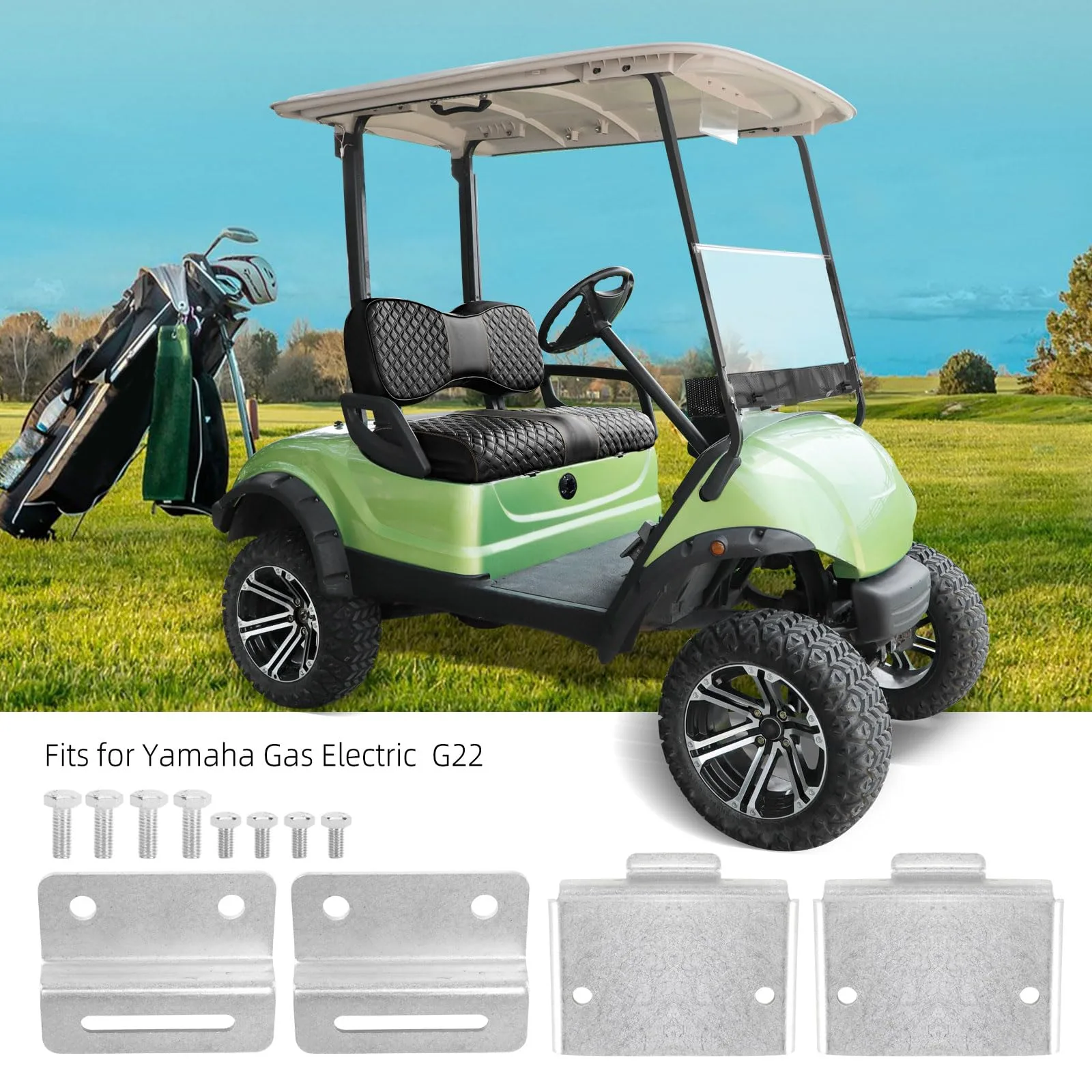 Roykaw Seat Hinge Plates for Yamaha G8-G22 Golf Carts image 2