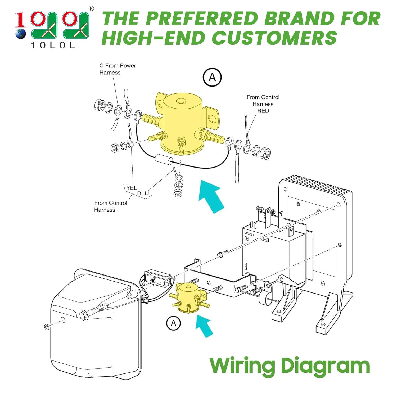 10L0L 36V Solenoid for E-Z-GO TXT, Medalist and Marathon image 2