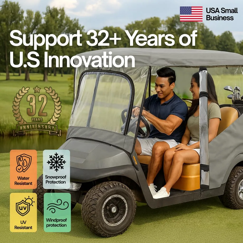 Formosa Covers 2+2 Golf Cart Enclosure for 58-Inch Roofs image 2