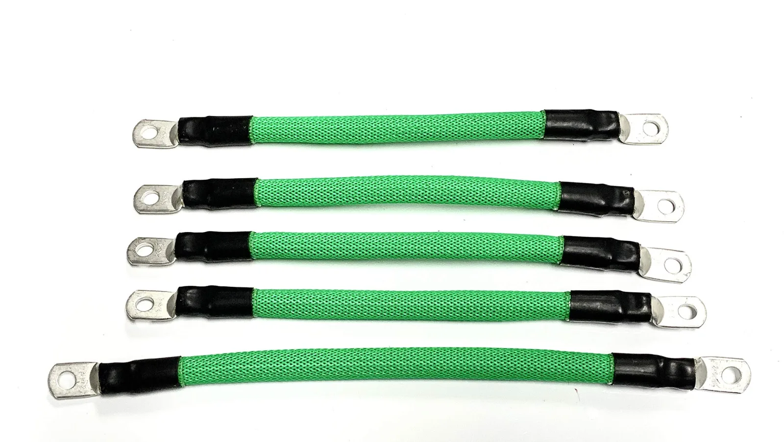 Tayte 2-Gauge Neon Green Braided Battery Cable Set for E-Z-GO MED/TXT 36V image 2
