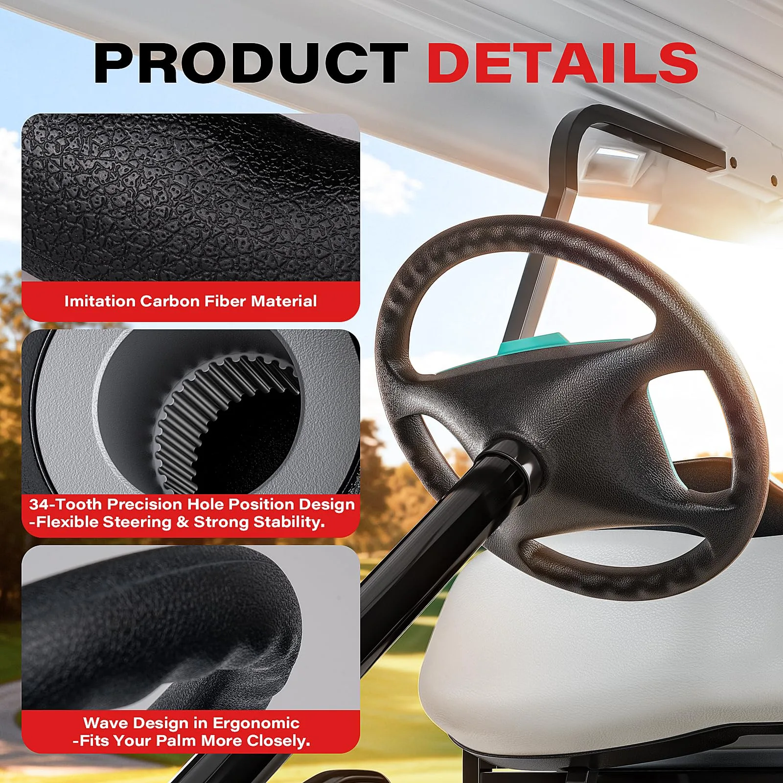 KyuerWK Steering Wheel for Club Car DS – 1016156 image 3