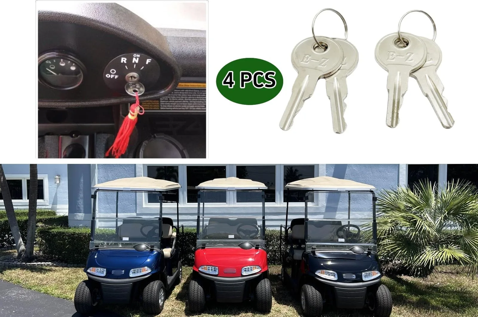 Dr.Acces E-Z-GO Ignition Keys Replacement 17063G1 image 4