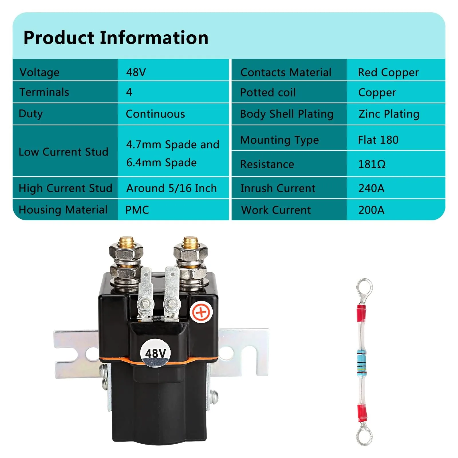 10L0L 48V Solenoid for Club Car DS and Precedent image 3