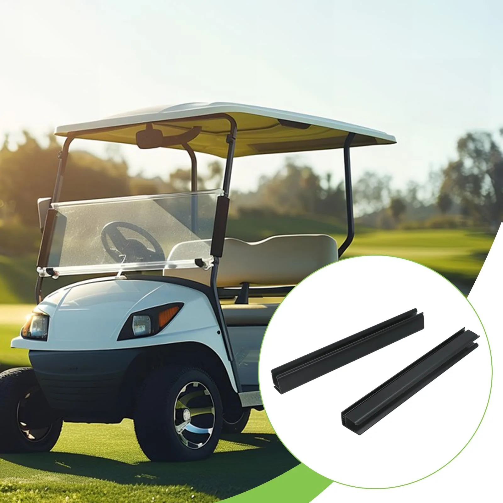 Generic Golf Cart Windshield Sash Clips, Black PP image 2