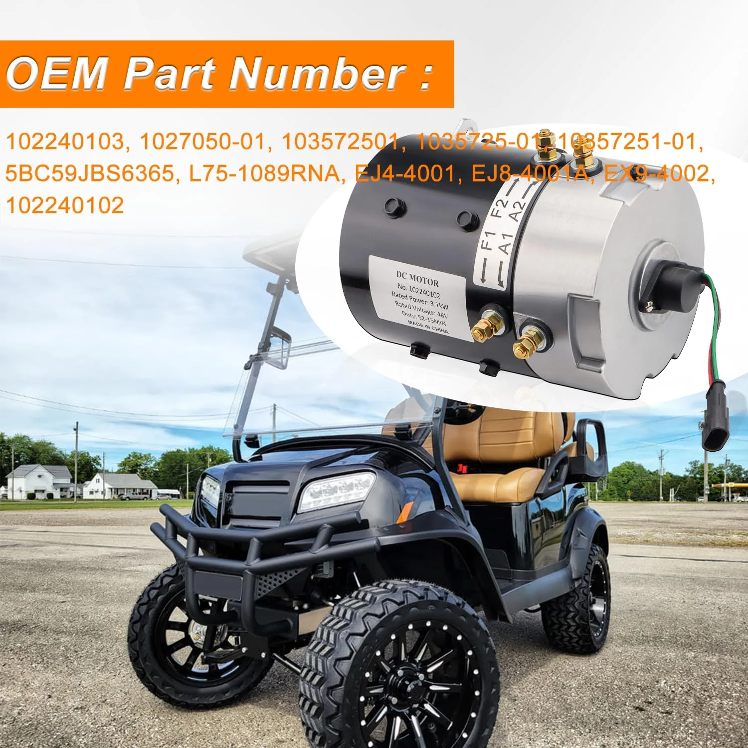 WADINTCPS 48V Motor for Club Car DS & Precedent image 2