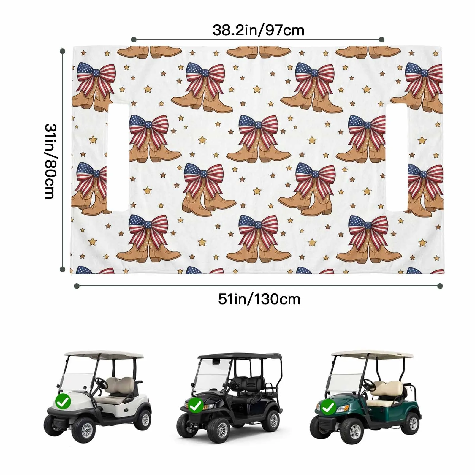 Trosturdspn Golf Cart Seat Towel Blanket 51 x 31 in image 2