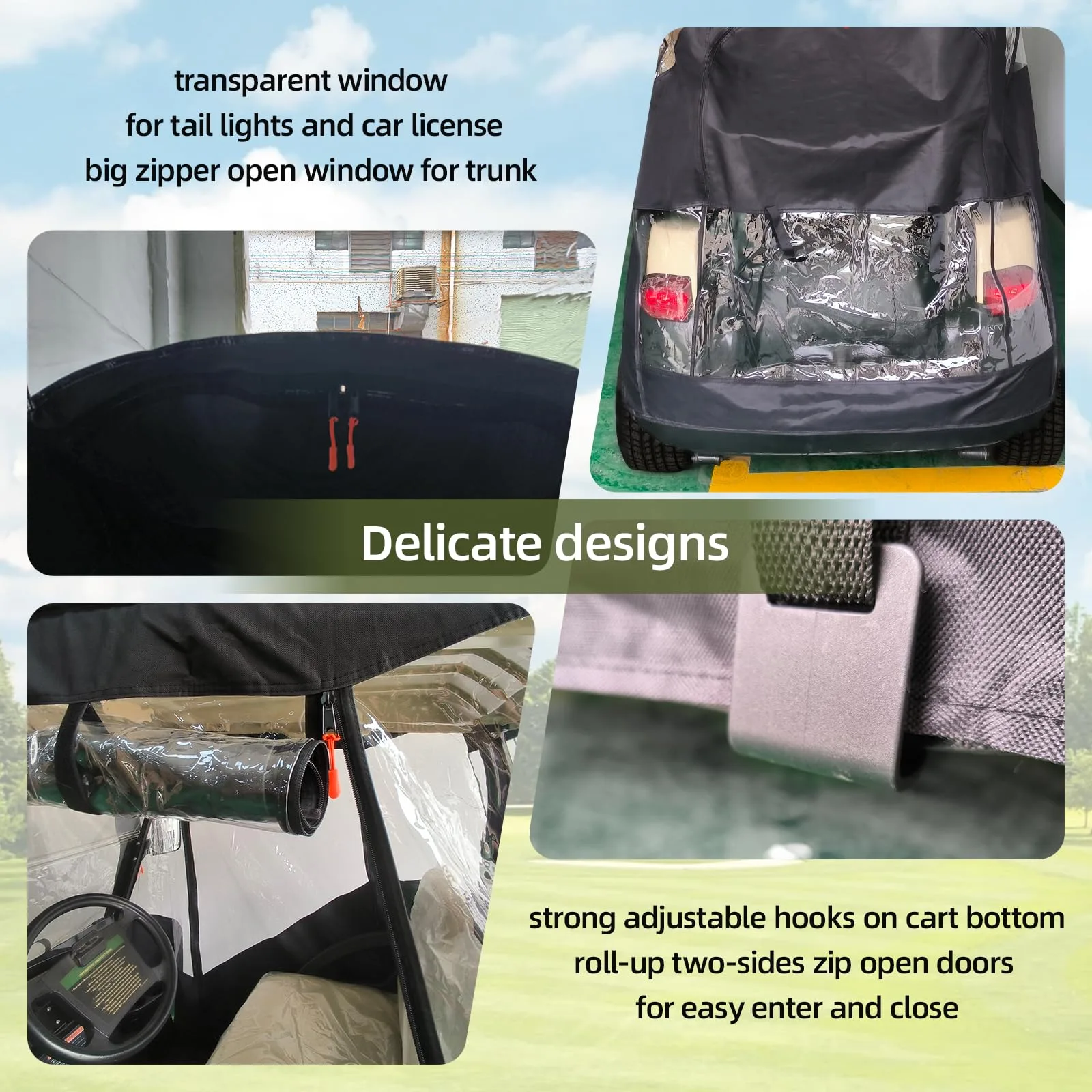 SANSHARE GC04 Enclosure for Club Car Precedent 2-Passenger image 4