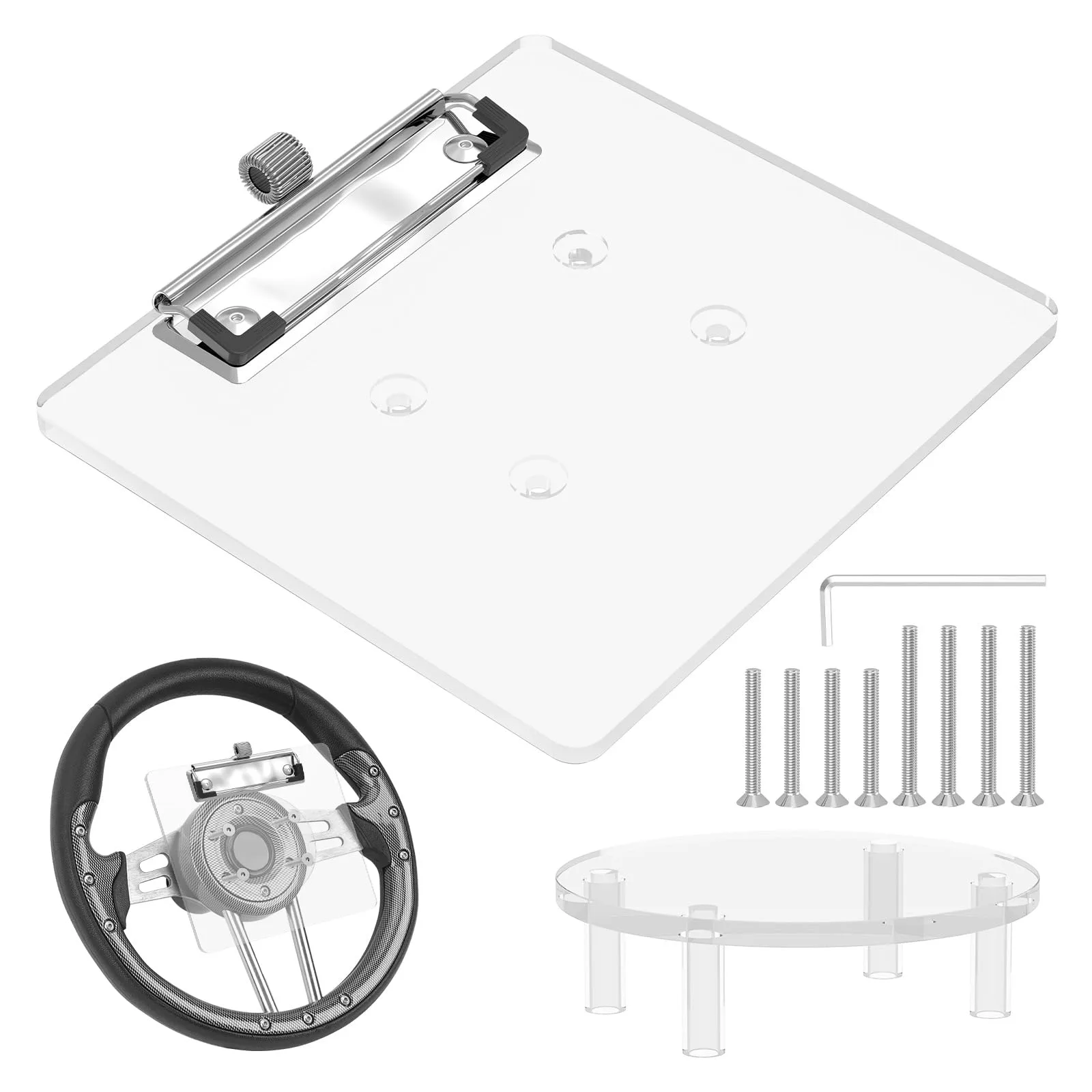 CLUBRALLY Golf Cart Steering Wheel Scorecard Holder
