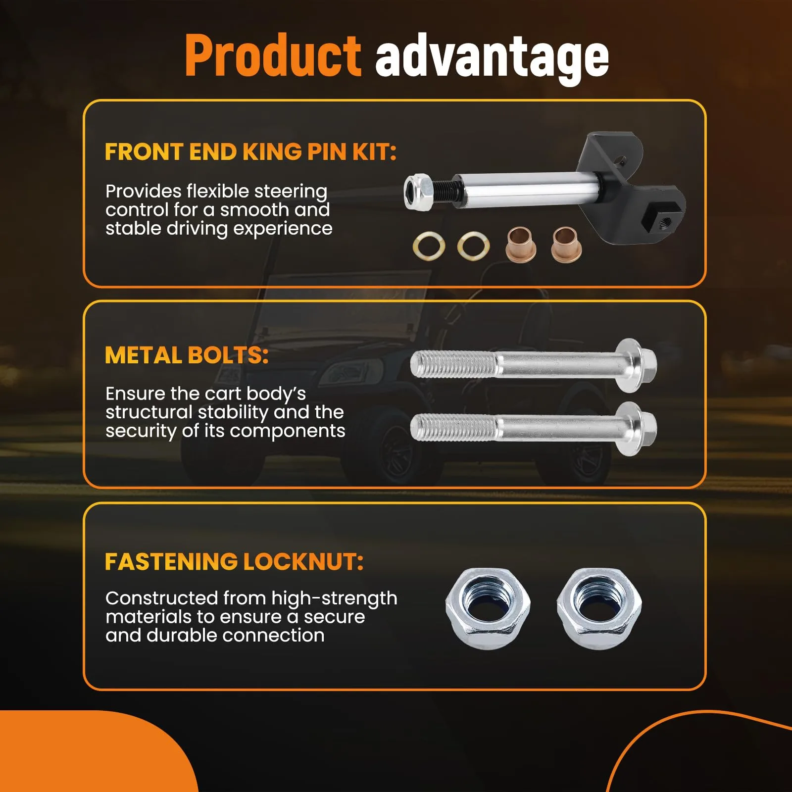 maXpeedingrods King Pin Kit for Club Car Precedent image 3