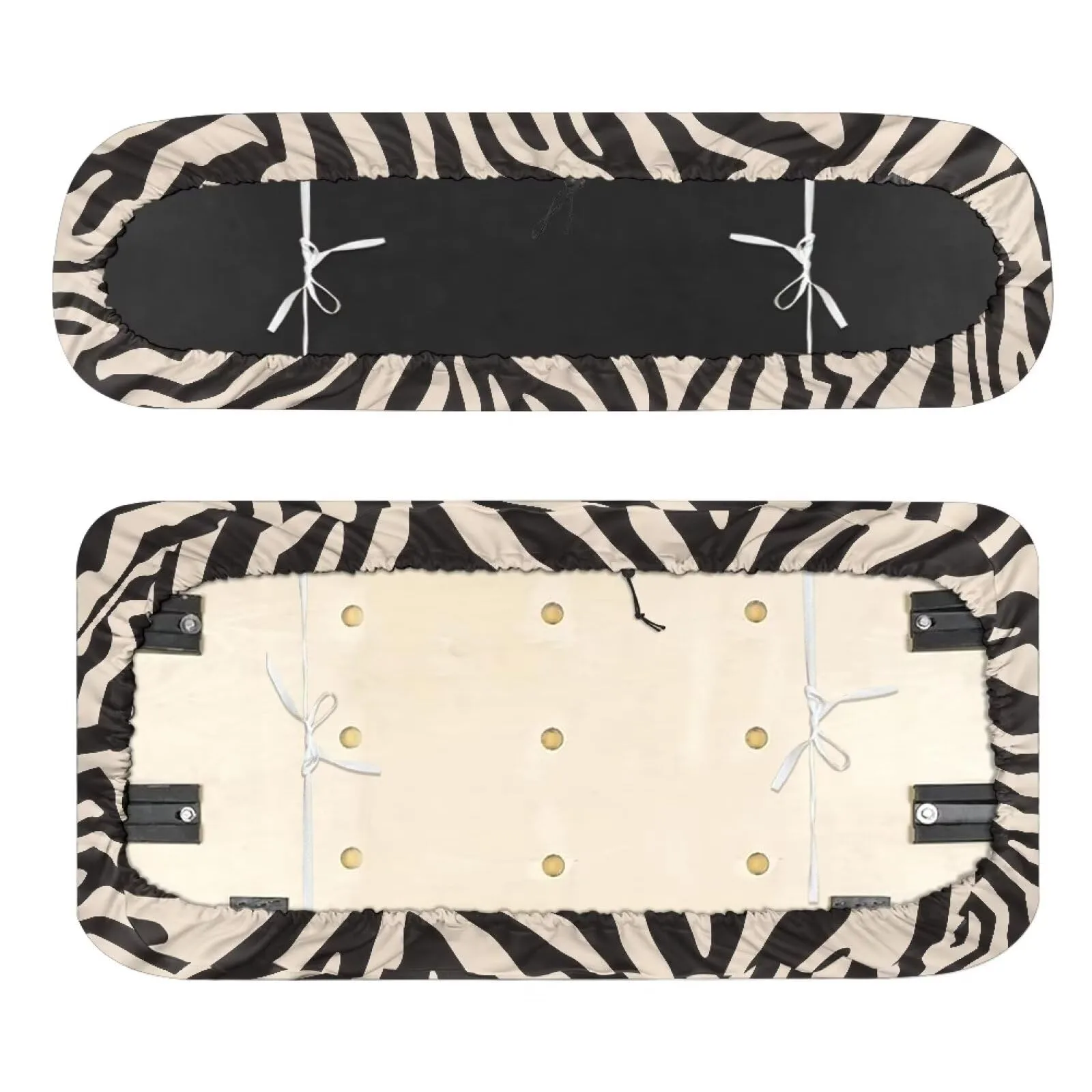 Quidrwyo Zebra Print Golf Cart Seat Cover Set image 2