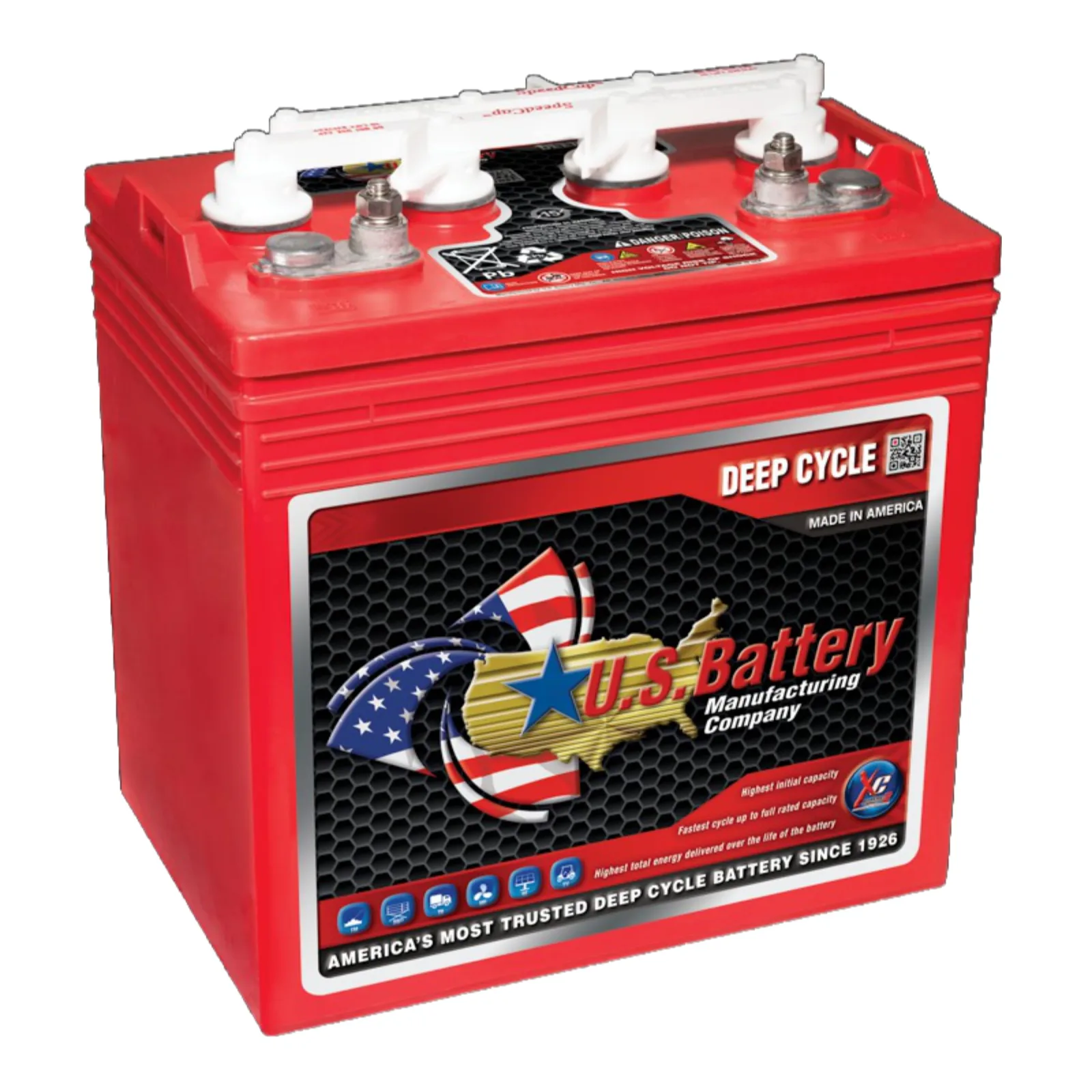 U.S. Battery US8VGCXC2 8V 170Ah Golf Cart Battery image 3