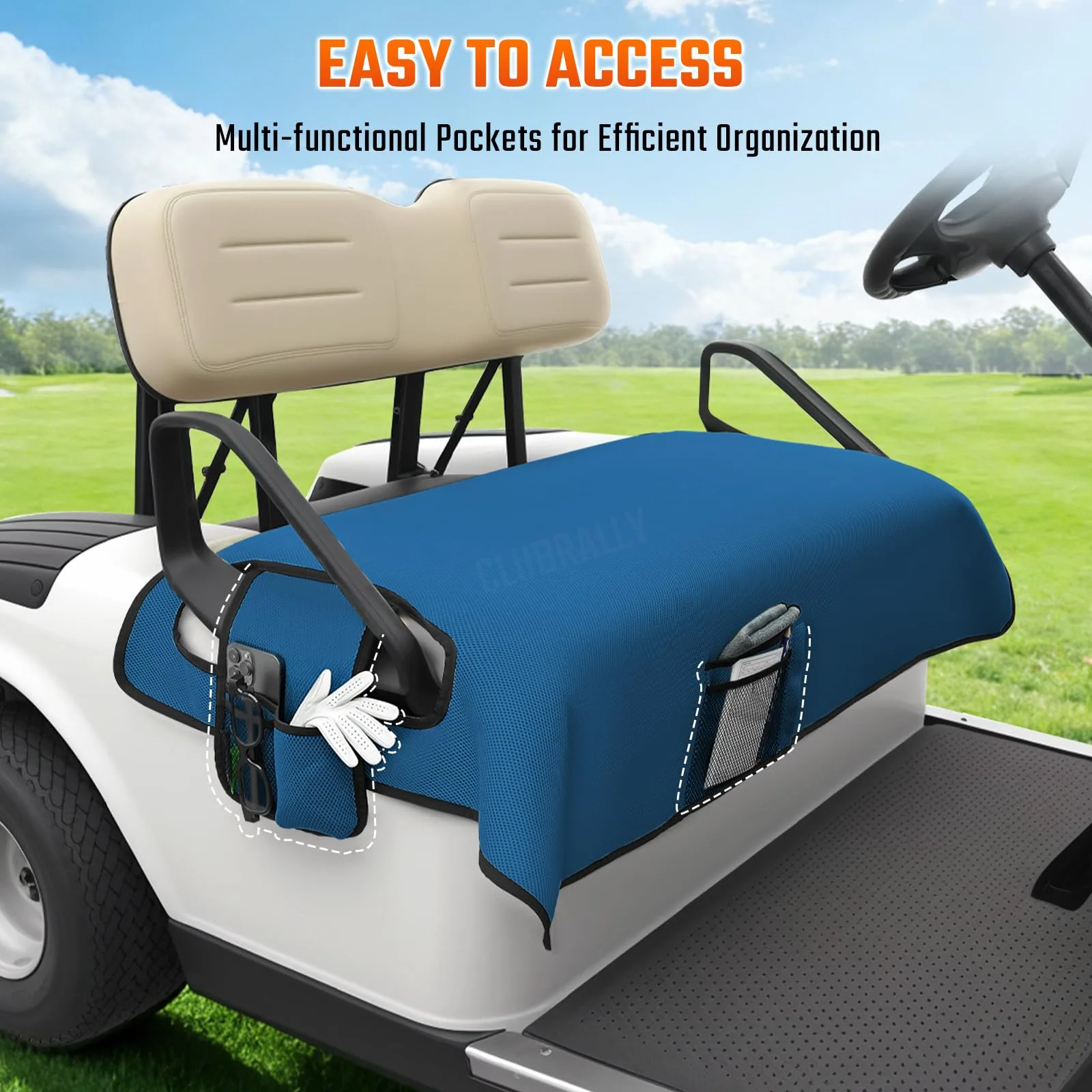 CLUBRALLY Golf Cart Seat Cover Duo for E-Z-GO & Club Car image 2