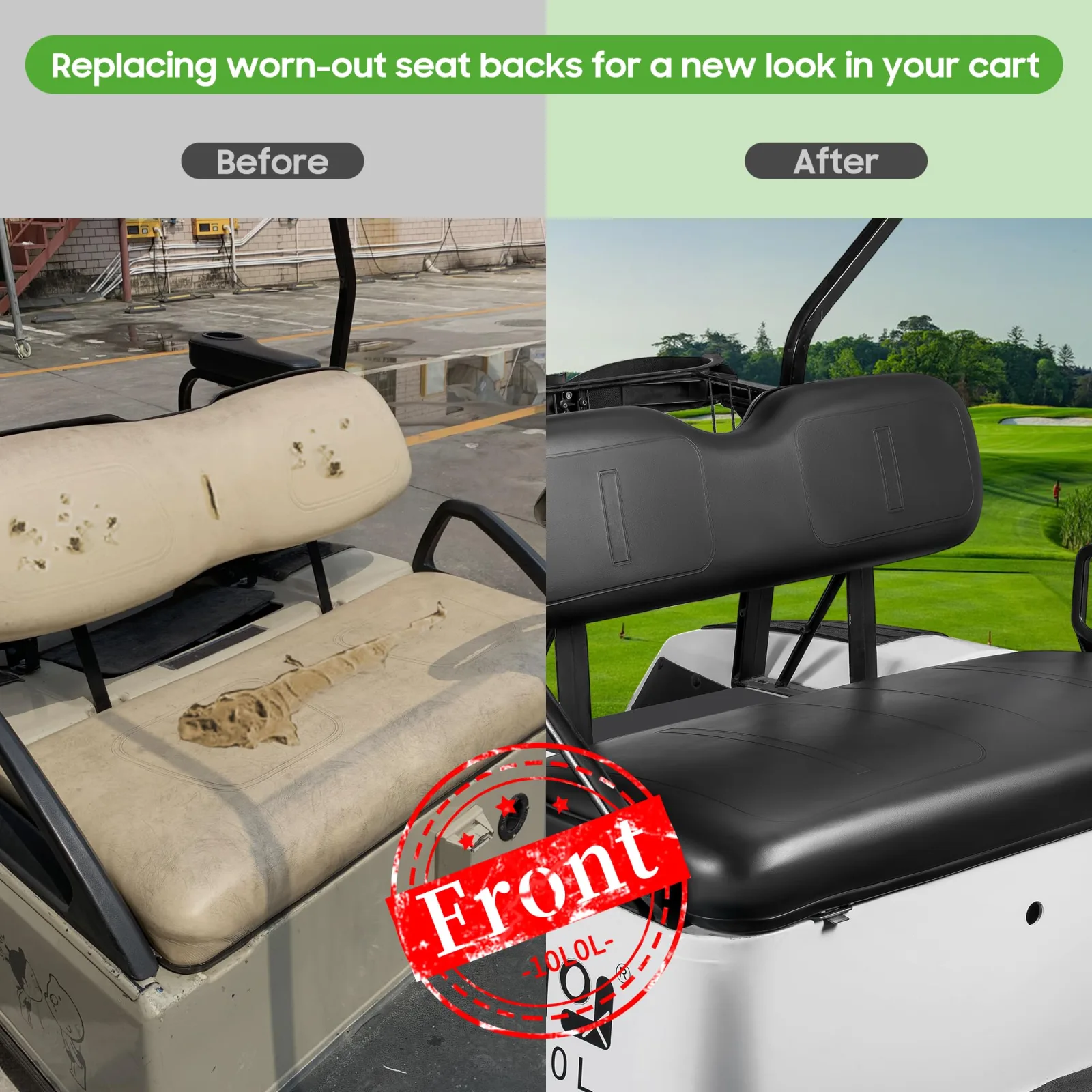 10L0L Front Seat Assembly for E-Z-GO TXT 1994-2013 image 3