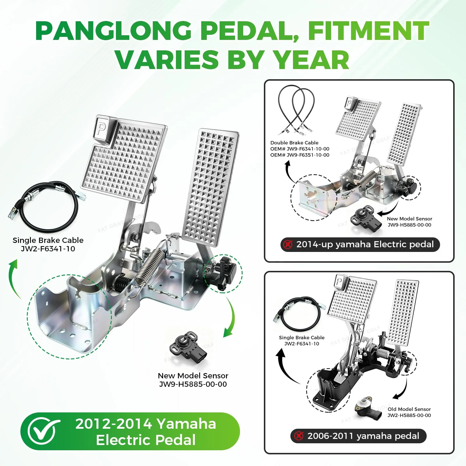 Panglong Accelerator and Brake Pedal Assembly for Yamaha image 2