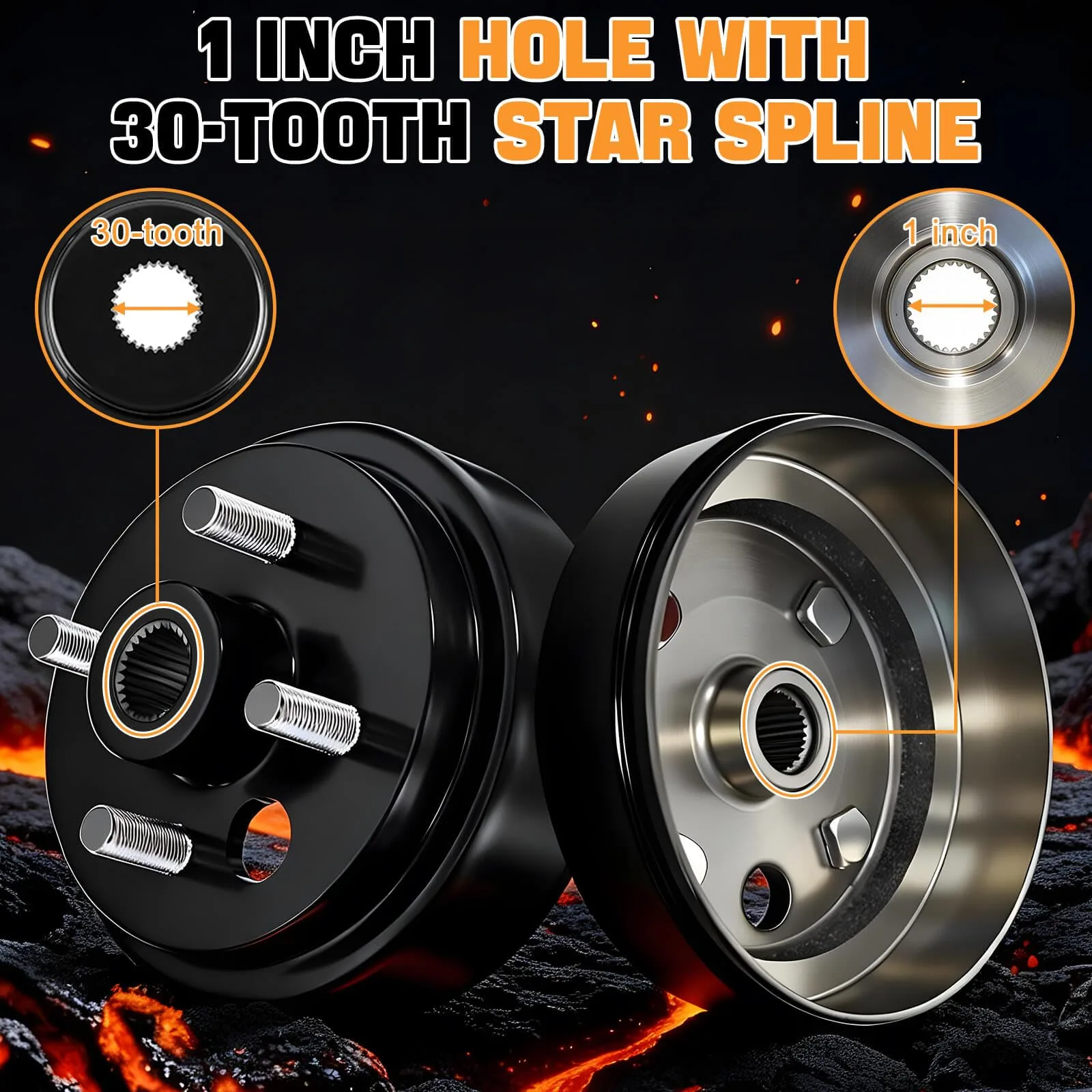 MOSNAI 1-Inch Brake Drum Hub for E-Z-GO Golf Carts image 3