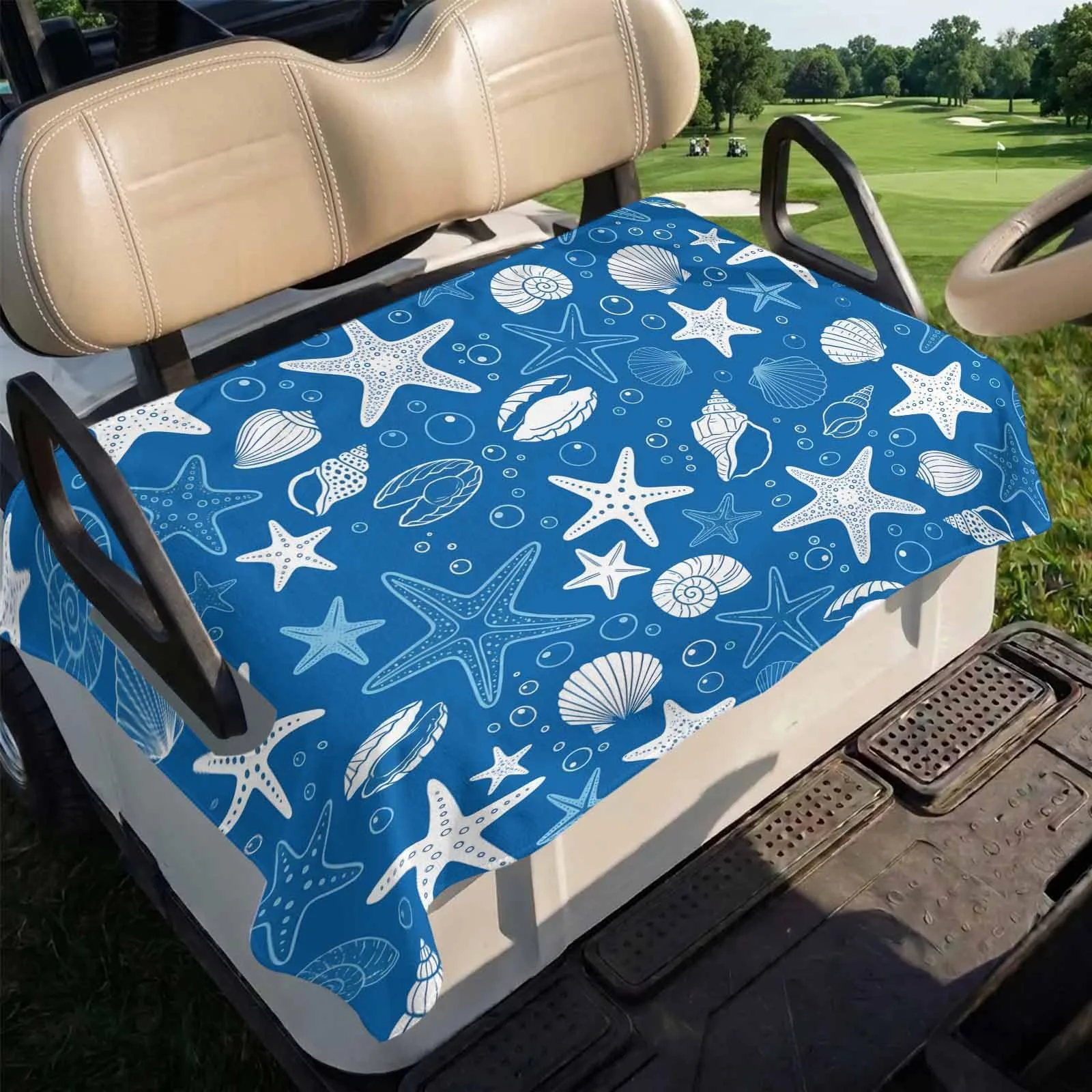 BEMIGO Blue Golf Cart Seat Cover, 51 x 31 Inch image 2