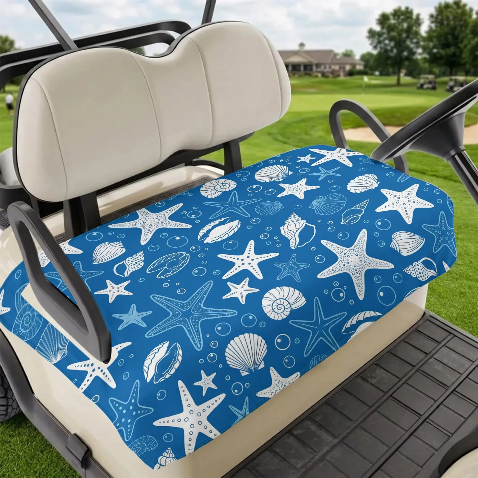 BEMIGO Blue Golf Cart Seat Cover, 51 x 31 Inch