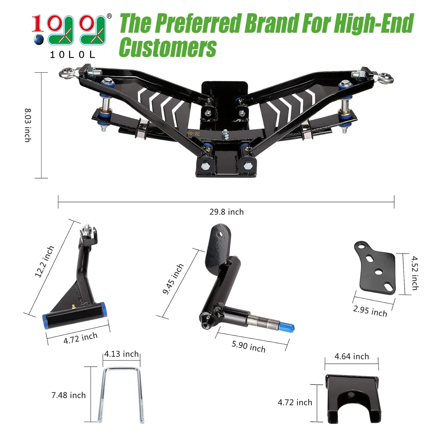 10L0L 6-Inch Lift Kit for Club Car Precedent image 2
