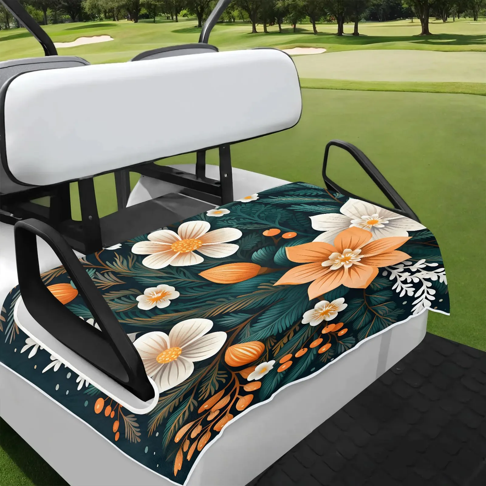 Tiveruda 51" x 31" Watercolor Golf Cart 2-Person Seat Cover