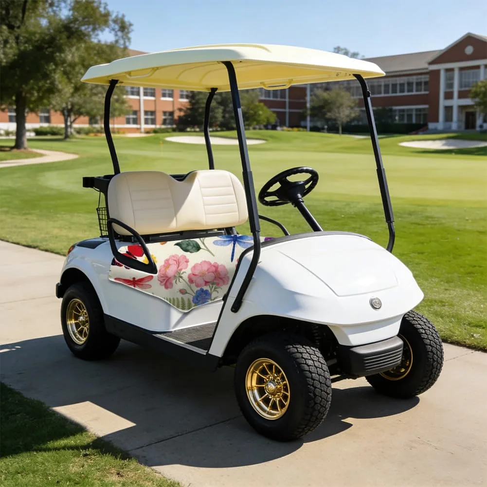 TNKBREEZE Floral Universal Golf Cart Seat Cover image 4