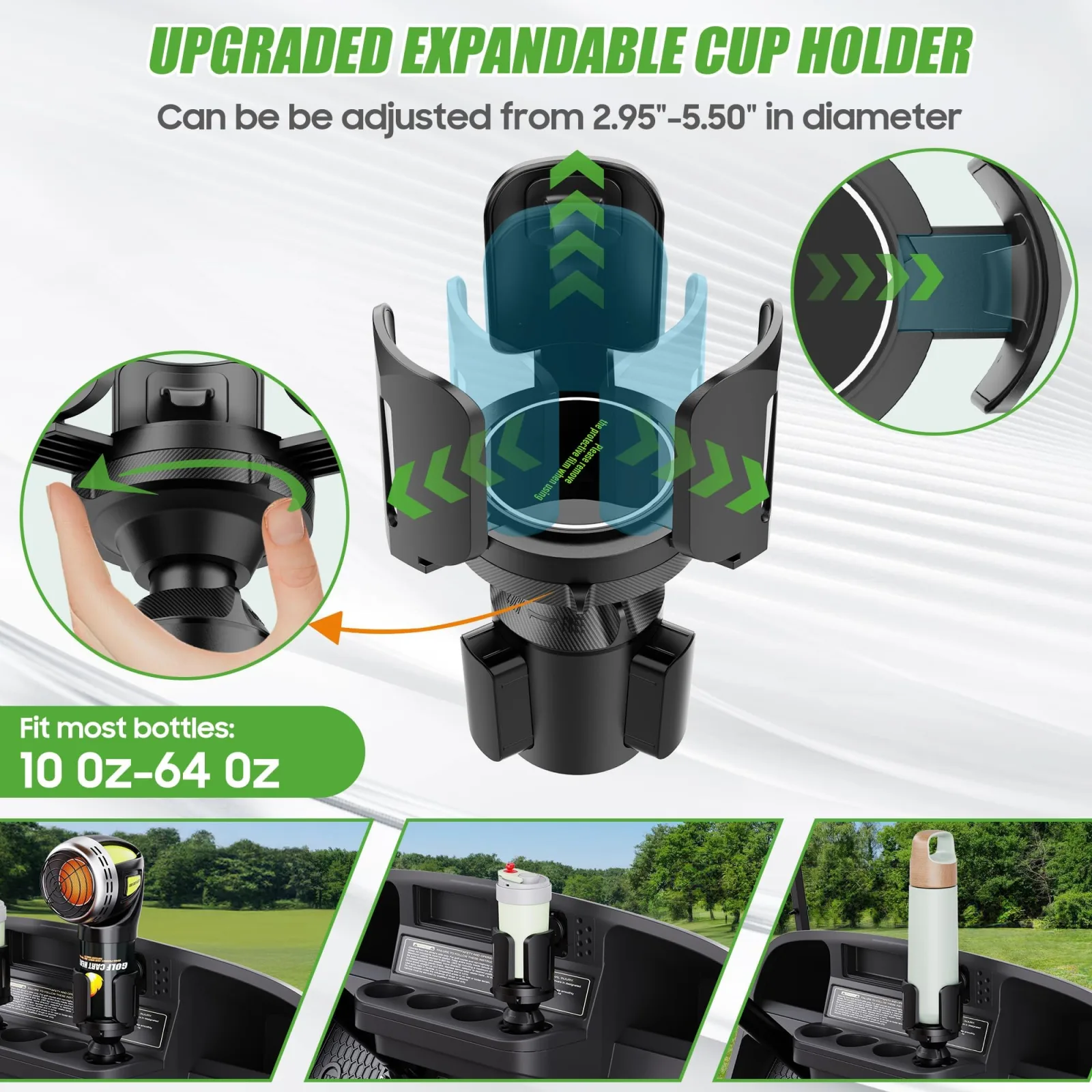 10L0L Golf Cart Cup Holder Expander F100-J-US image 3