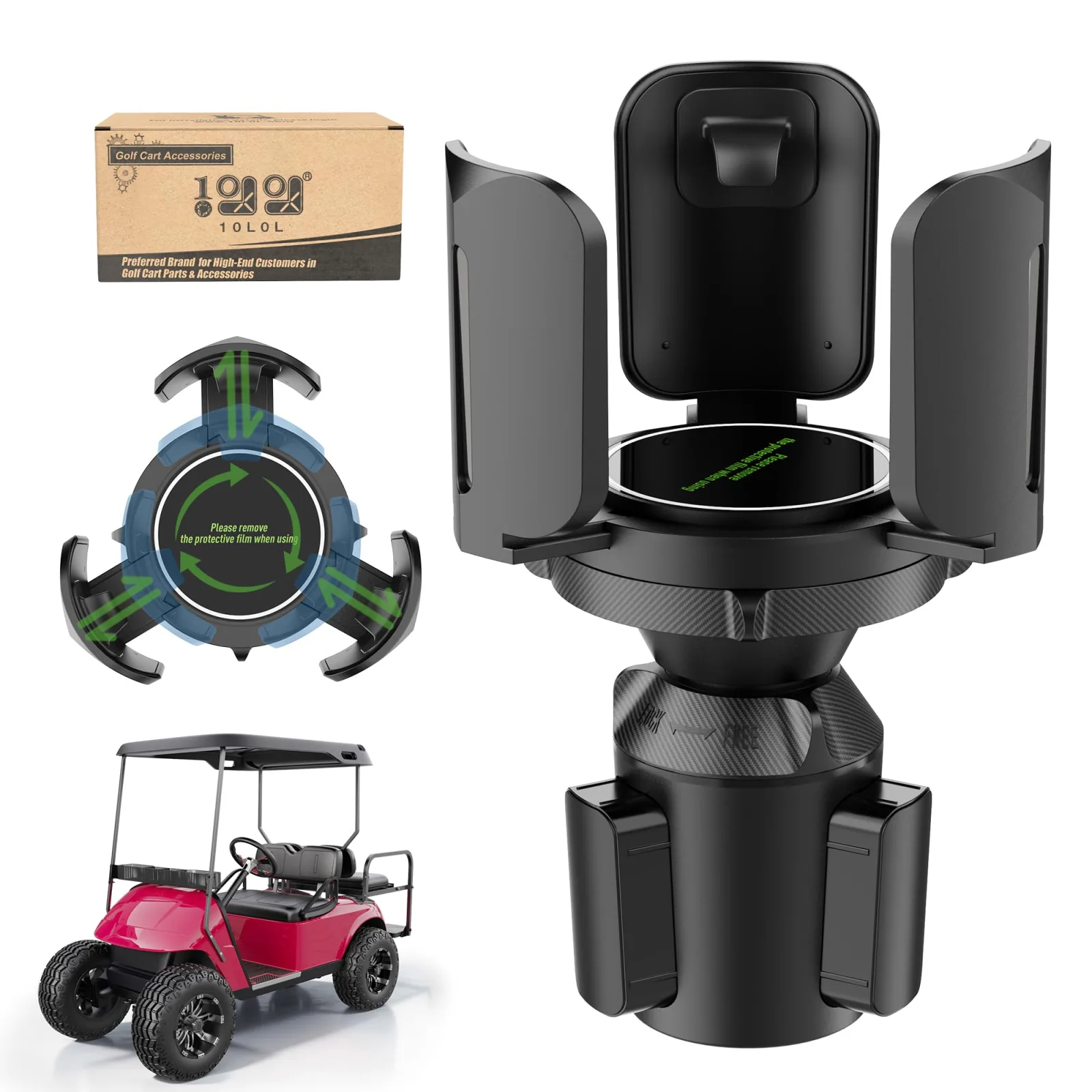 10L0L Golf Cart Cup Holder Expander F100-J-US