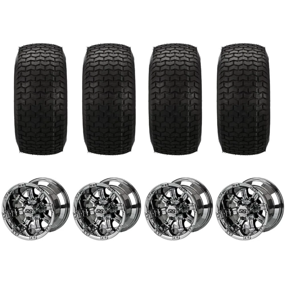 REVENGE 10-Inch Casino Golf Cart Wheels and Tires Set of 4 image 2