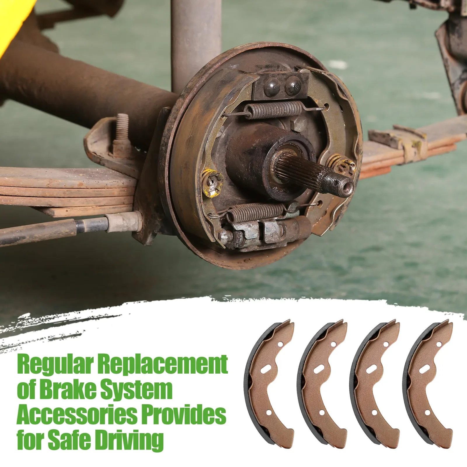 10L0L Golf Cart Brake Shoes and Spring Kit 27943G01 image 4