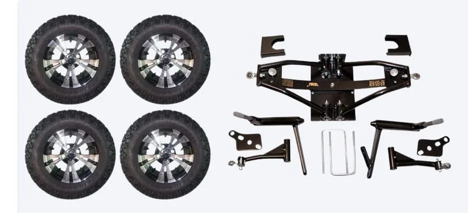3G 6-Inch Lift Kit with 12-Inch Vampire Wheels for Club Car DS