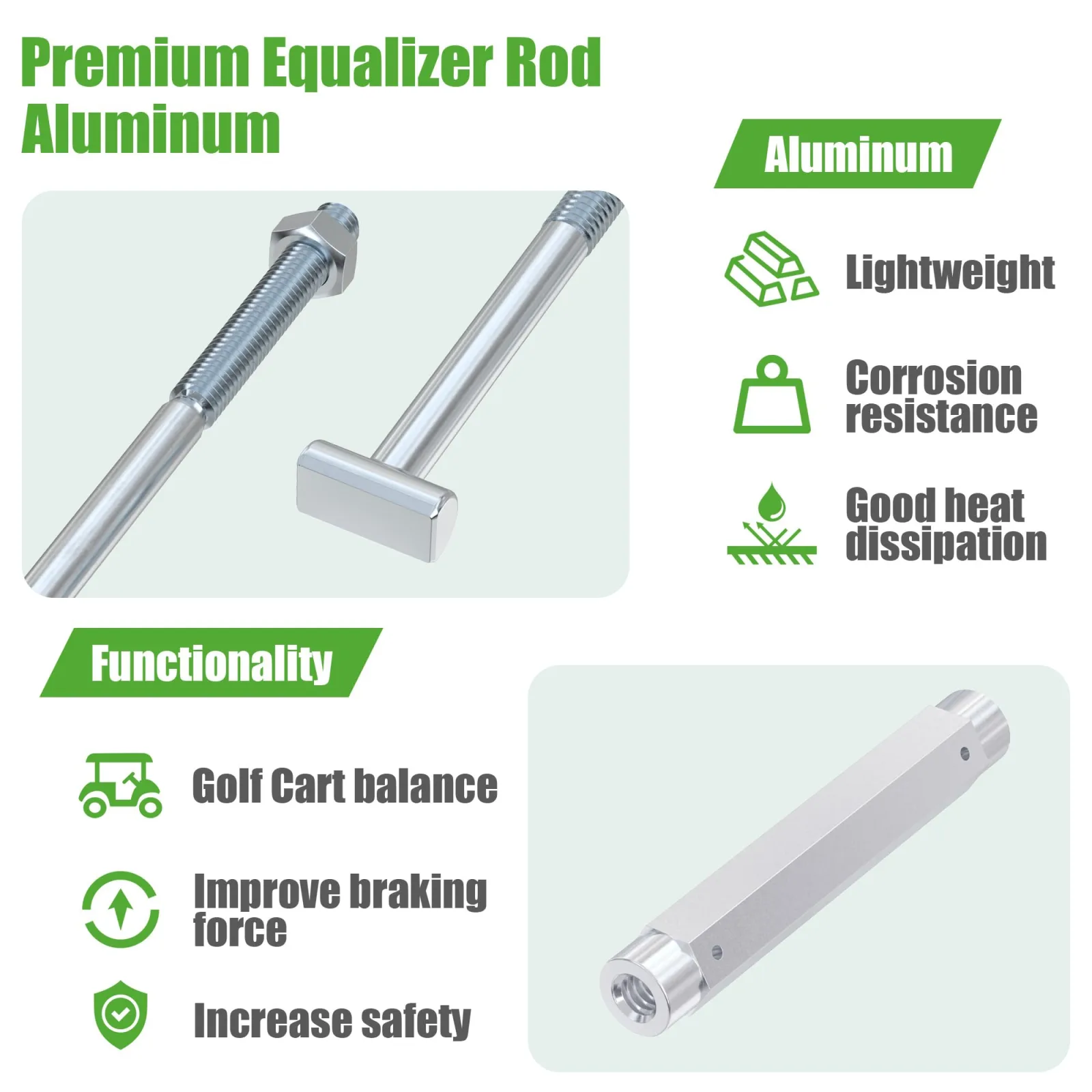 10L0L Brake Equalizer Rod for Club Car Precedent and Tempo image 3