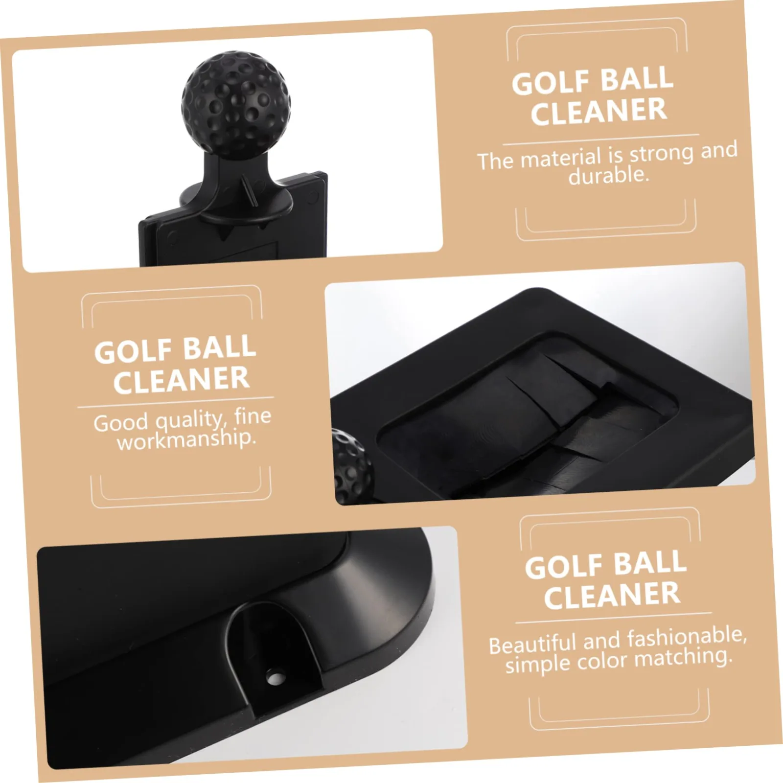 SUPVOX Black Plastic Golf Ball and Club Washer image 3