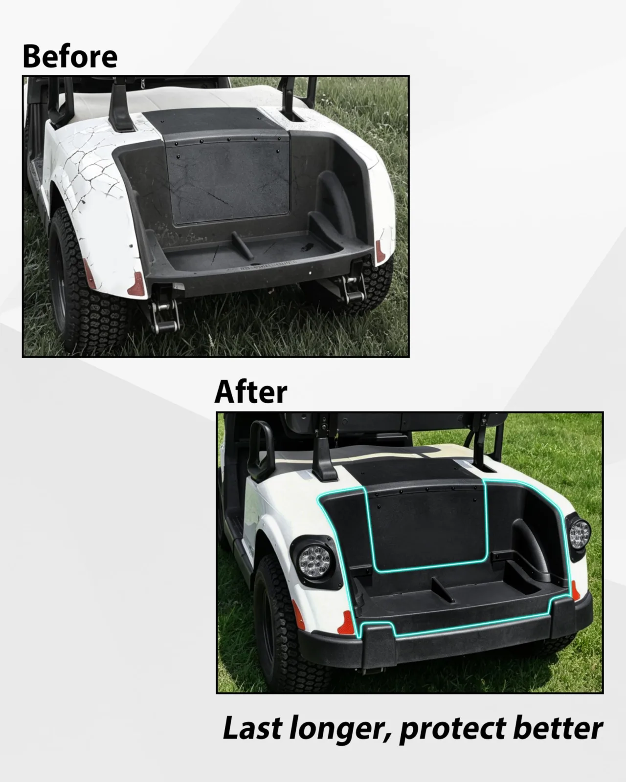 SAUTVS Rear Bagwell Liner for E-Z-GO RXV and Valor image 2