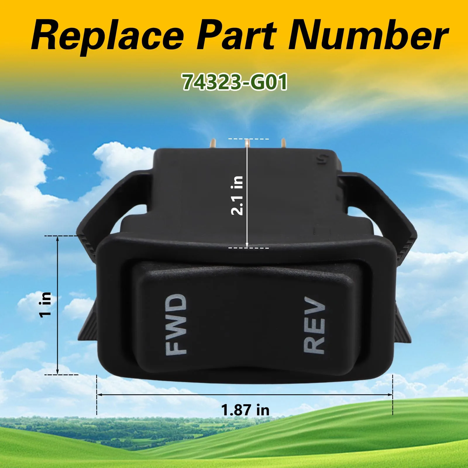 KPALAG Forward/Reverse Rocker Switch 74323-G01 for E-Z-GO TXT image 3