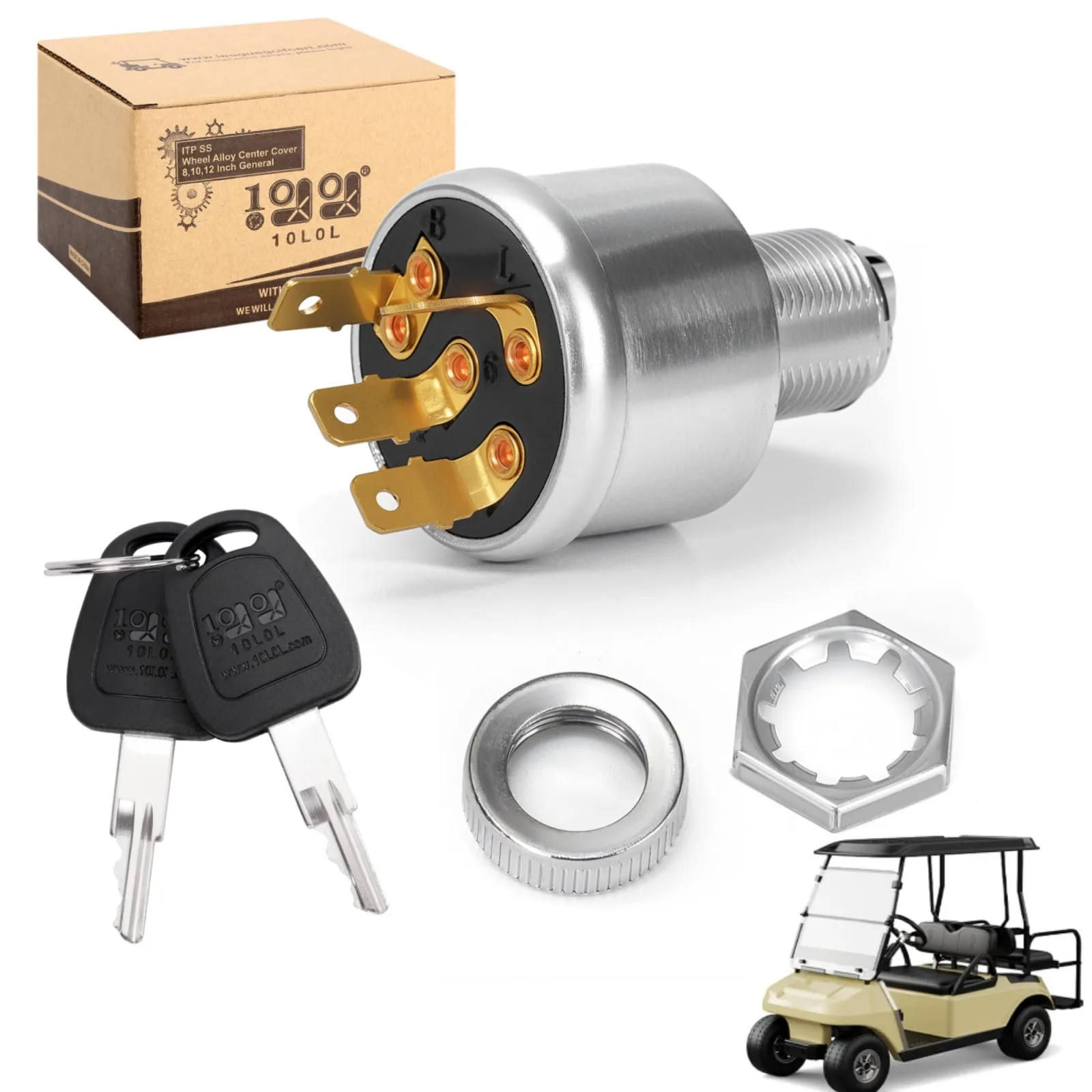 10L0L Unique Key Ignition Switch for EZGO Golf Carts